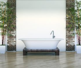Exclusive Luxury Bathroom Interior Stock Photo 07