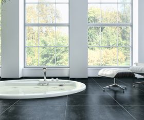 Exclusive Luxury Bathroom Interior Stock Photo 11