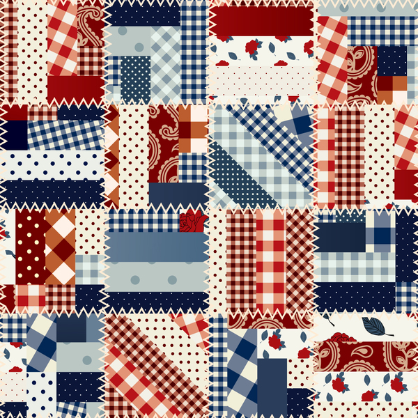 Fabrics pattern seamless vectors material 01
