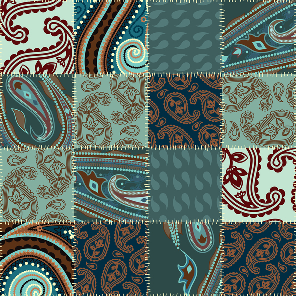 Fabrics pattern seamless vectors material 02