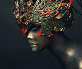 Fantastic headdress Stock Photo 02