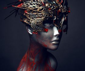 Fantastic headdress Stock Photo 03