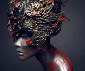 Fantastic headdress Stock Photo 08