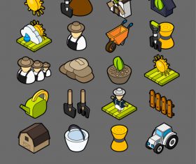 Photo,Music and Device - isometric outline color icons free download