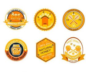 Farm fresh honey badge vector
