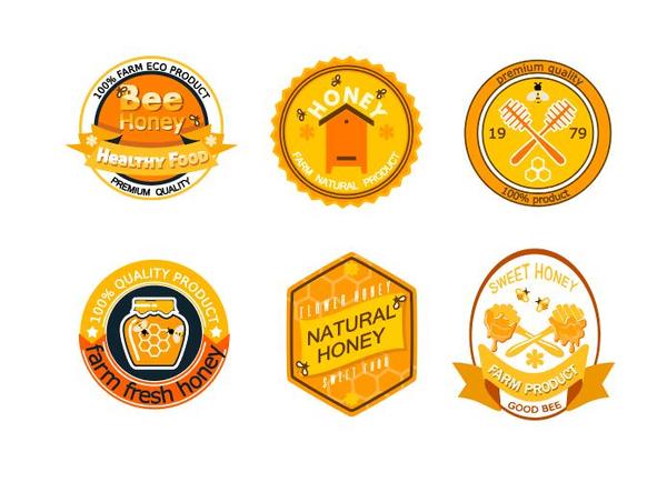 Farm fresh honey badge vector