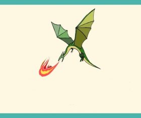 Fire dragon vector