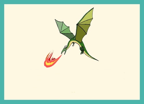 Fire dragon vector