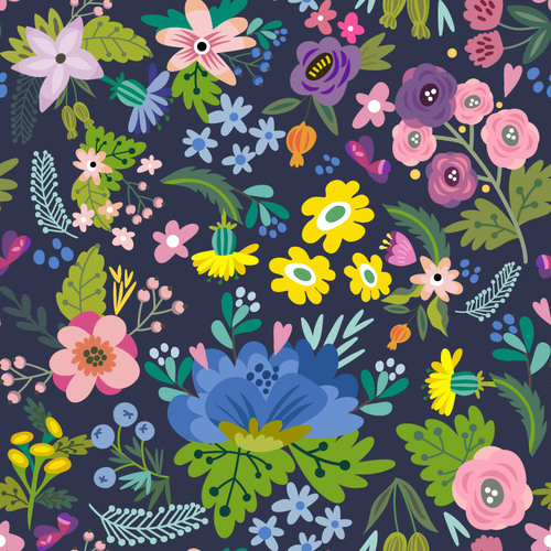 Floral amazing bright pattern vector 01