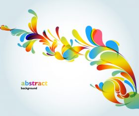 Floral colored decor vector background