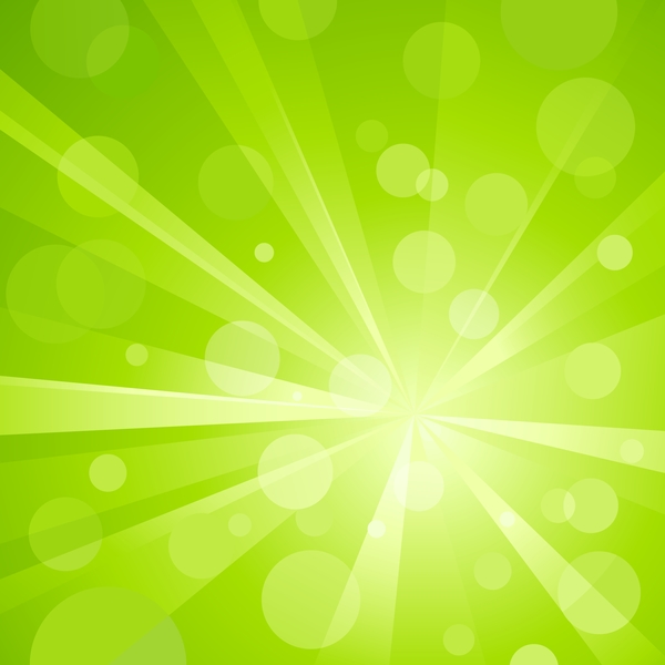 Fresh green background with sunlight vector
