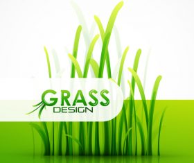 Fresh green grass background design vector 02