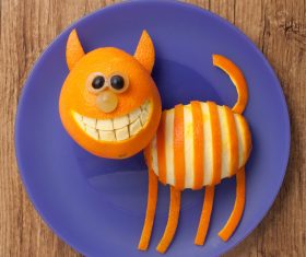 Fruits and vegetables handmade animals Stock Photo 02