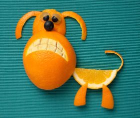 Fruits and vegetables handmade animals Stock Photo 05