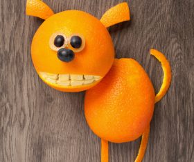 Fruits and vegetables handmade animals Stock Photo 07