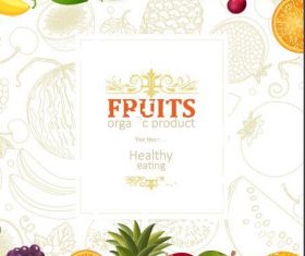 Fruits background vector design