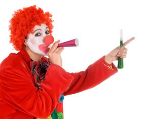 Funny amuse clown Stock Photo 03