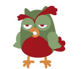 Funny cartoon chicken vector