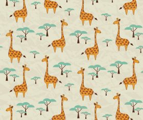 Giraffe seamless pattern vector