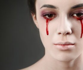 Girl scary makeup Stock Photo 02