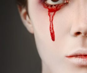 Girl scary makeup Stock Photo 03