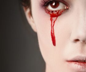 Girl scary makeup Stock Photo 06