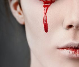 Girl scary makeup Stock Photo 08