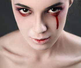 Girl scary makeup Stock Photo 10