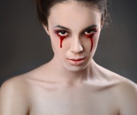 Girl scary makeup Stock Photo 11