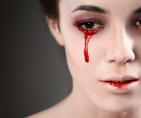 Girl scary makeup Stock Photo 15