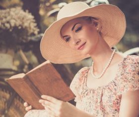 Girl with a bicycle resting in the bosom of nature Stock Photo (7)