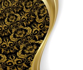 Golden decor with white background vector