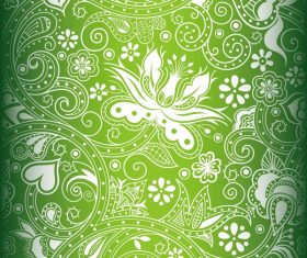 Green decor pattern design vector