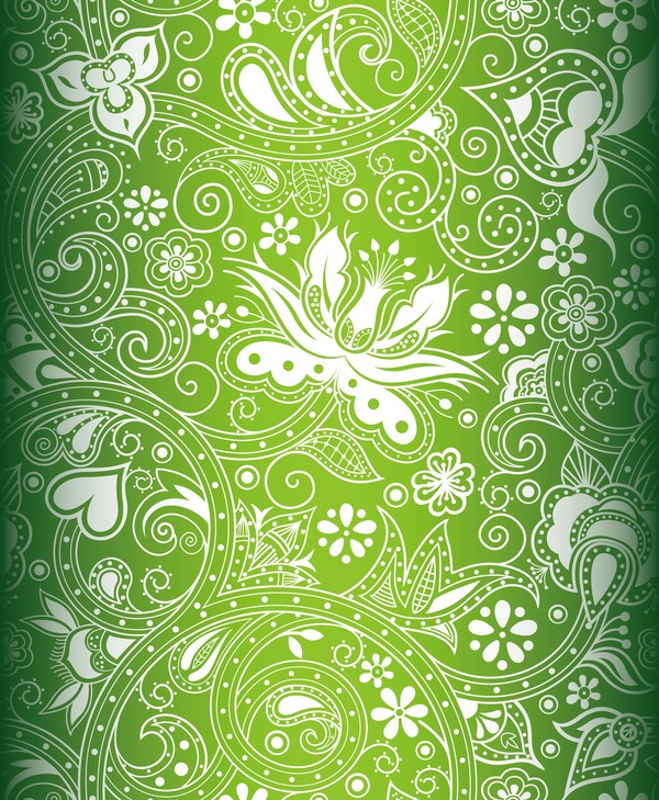 Green decor pattern design vector