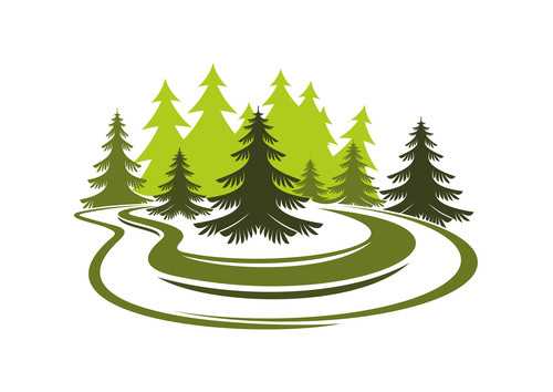 Download Green nature logos vector design 03 free download