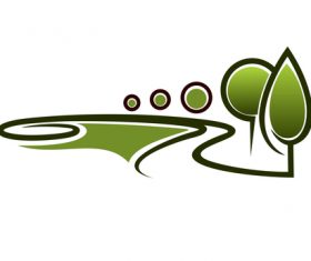 Green nature logos vector design 07