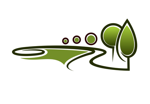 Green nature logos vector design 07