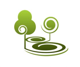Green nature logos vector design 08