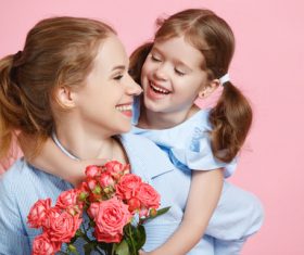 Happy mother and daughter Stock Photo 01