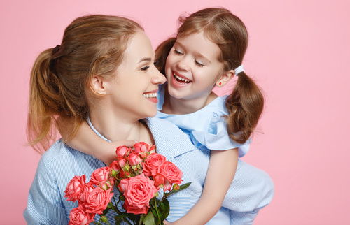 Happy mother and daughter Stock Photo 01