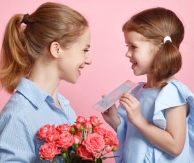 Happy mother and daughter Stock Photo 02