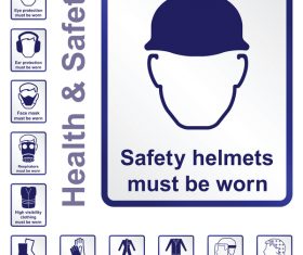 Health with safety icons