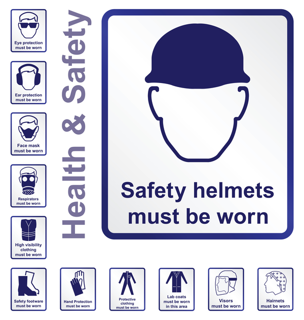 Health with safety icons