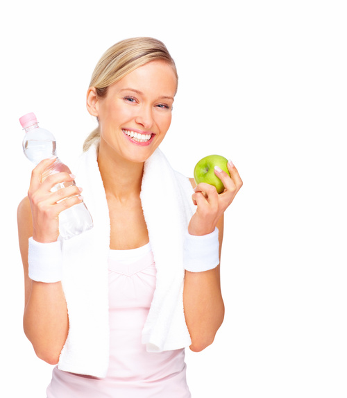 Healthy diet after exercise Stock Photo