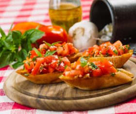 Home-made bruschetta Stock Photo 07