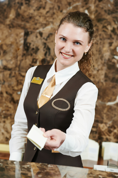 Hotel Front Desk Attendant Stock Photo 03 Free Download