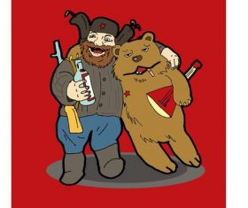 Hunter and Bear vector