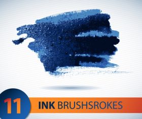 Ink brushsrokes illustration vectors set 01