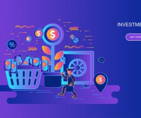 Investment flat design concept vector