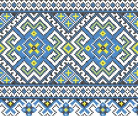 Knitting ornaments design vector material 01